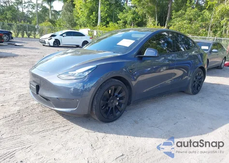 2020 Tesla Model Y Long Range Dual Motor All-Wheel Drive z USA, uszkodzony, nr VIN 5YJYGDEE8LF045784